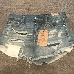 American Eagle distressed shorts, size 4